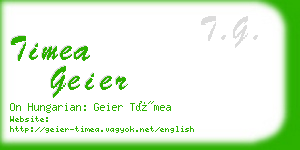 timea geier business card